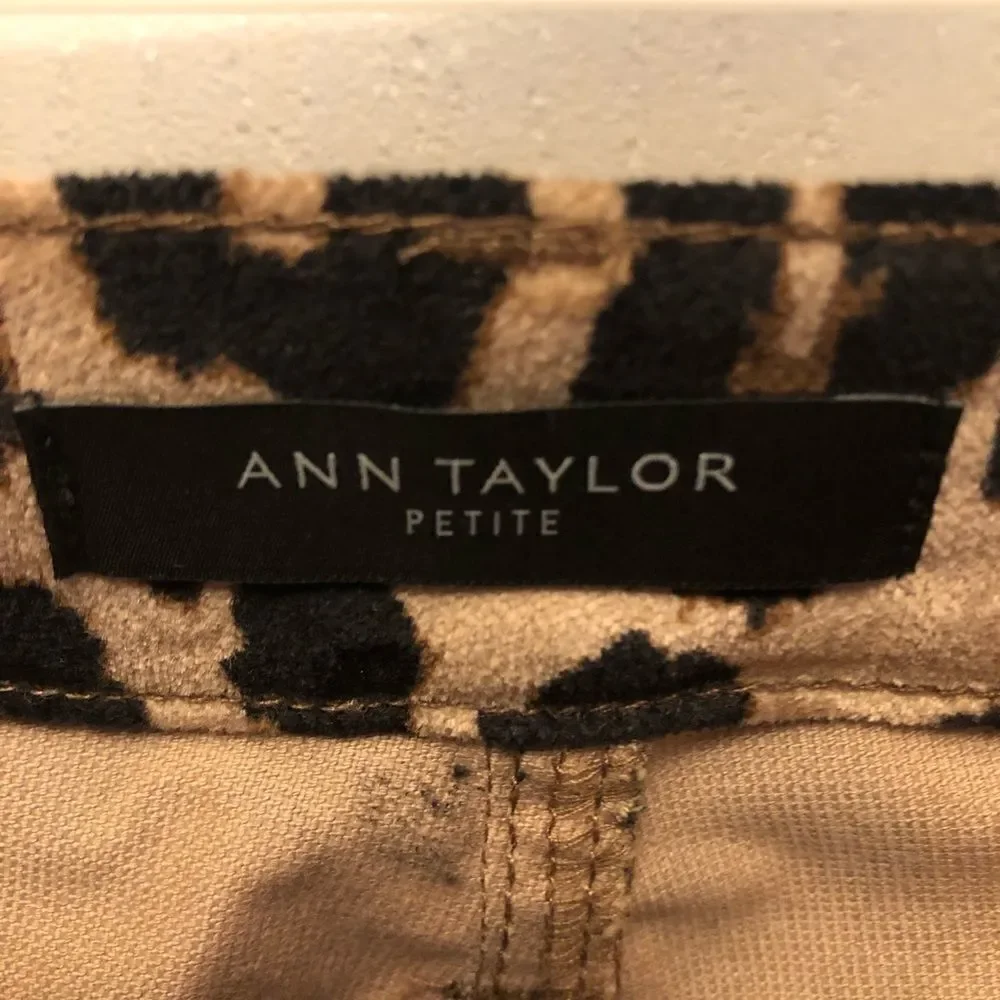 Ann Taylor Animal Print Boot Cut Jeans - Brown and Black - Picture 3 of 7